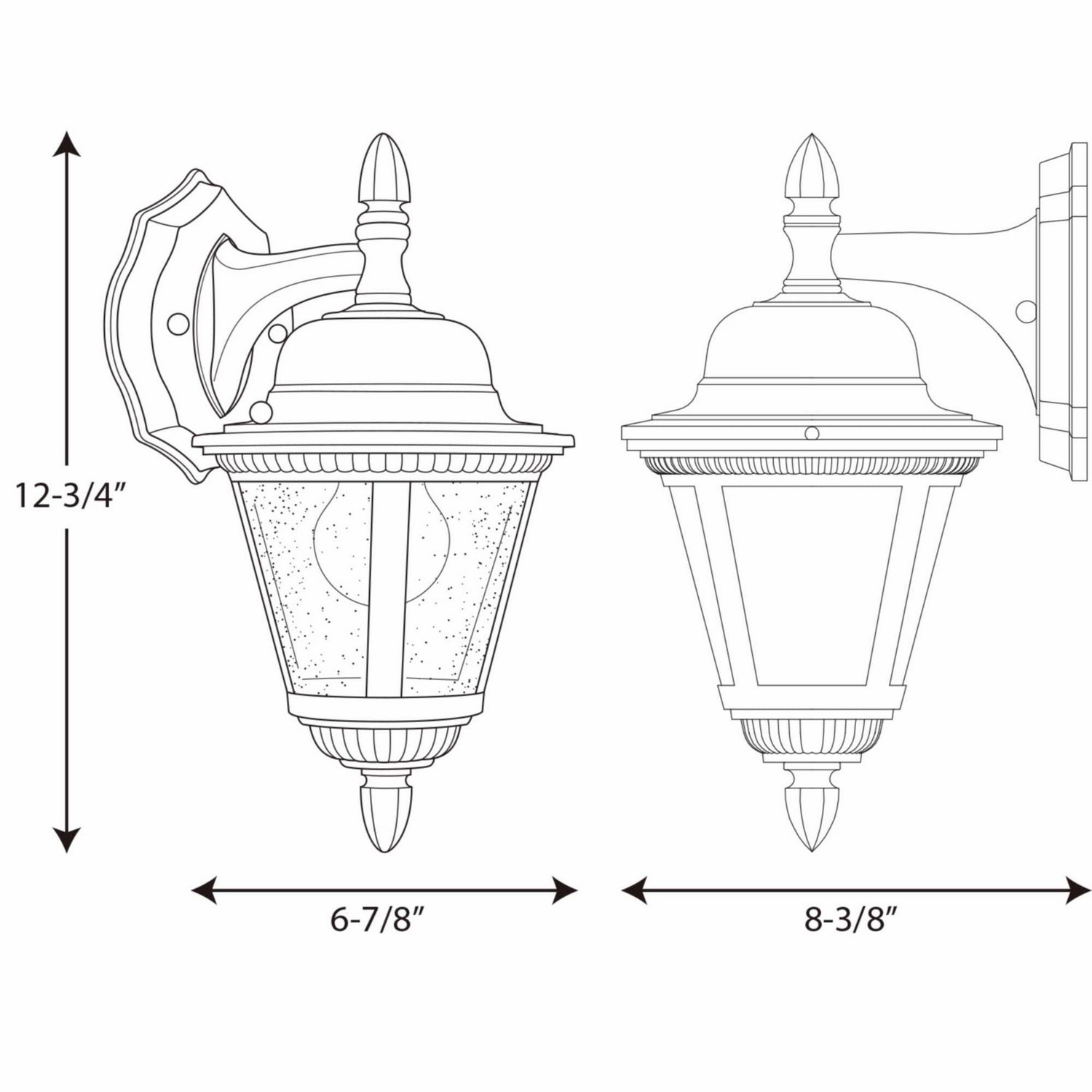 Westport One Light Wall Lantern Textured Black