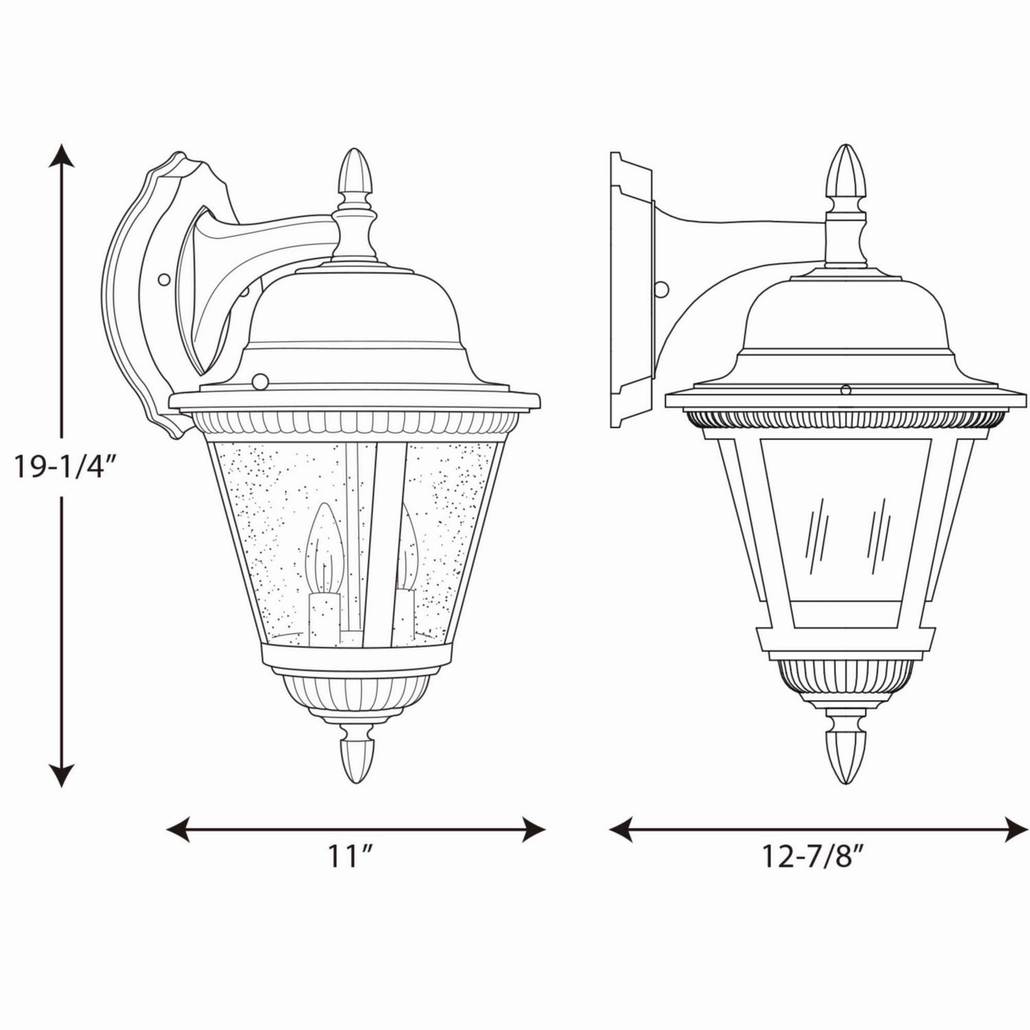 Westport Two Light Wall Lantern Antique Bronze