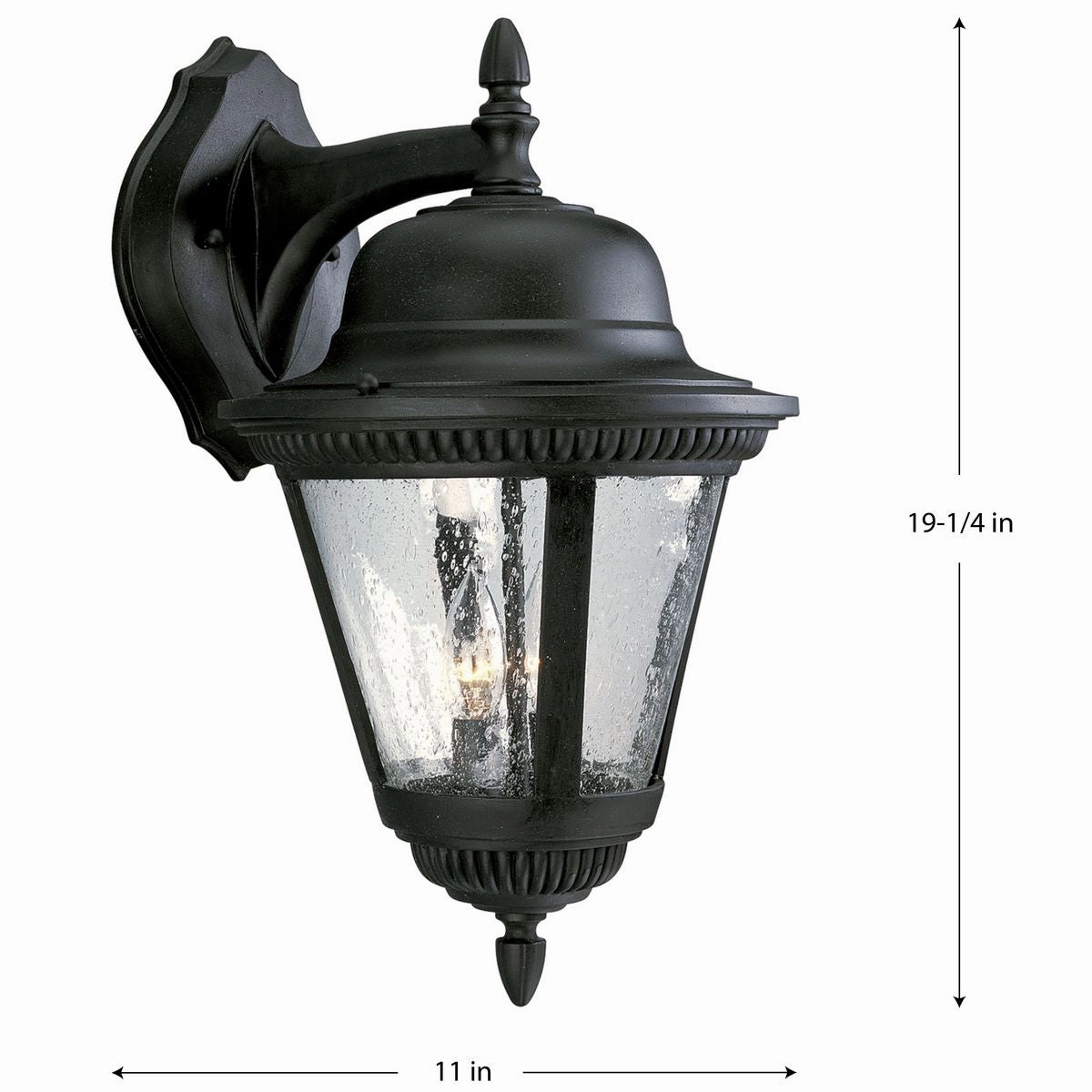 Westport Two Light Wall Lantern Textured Black