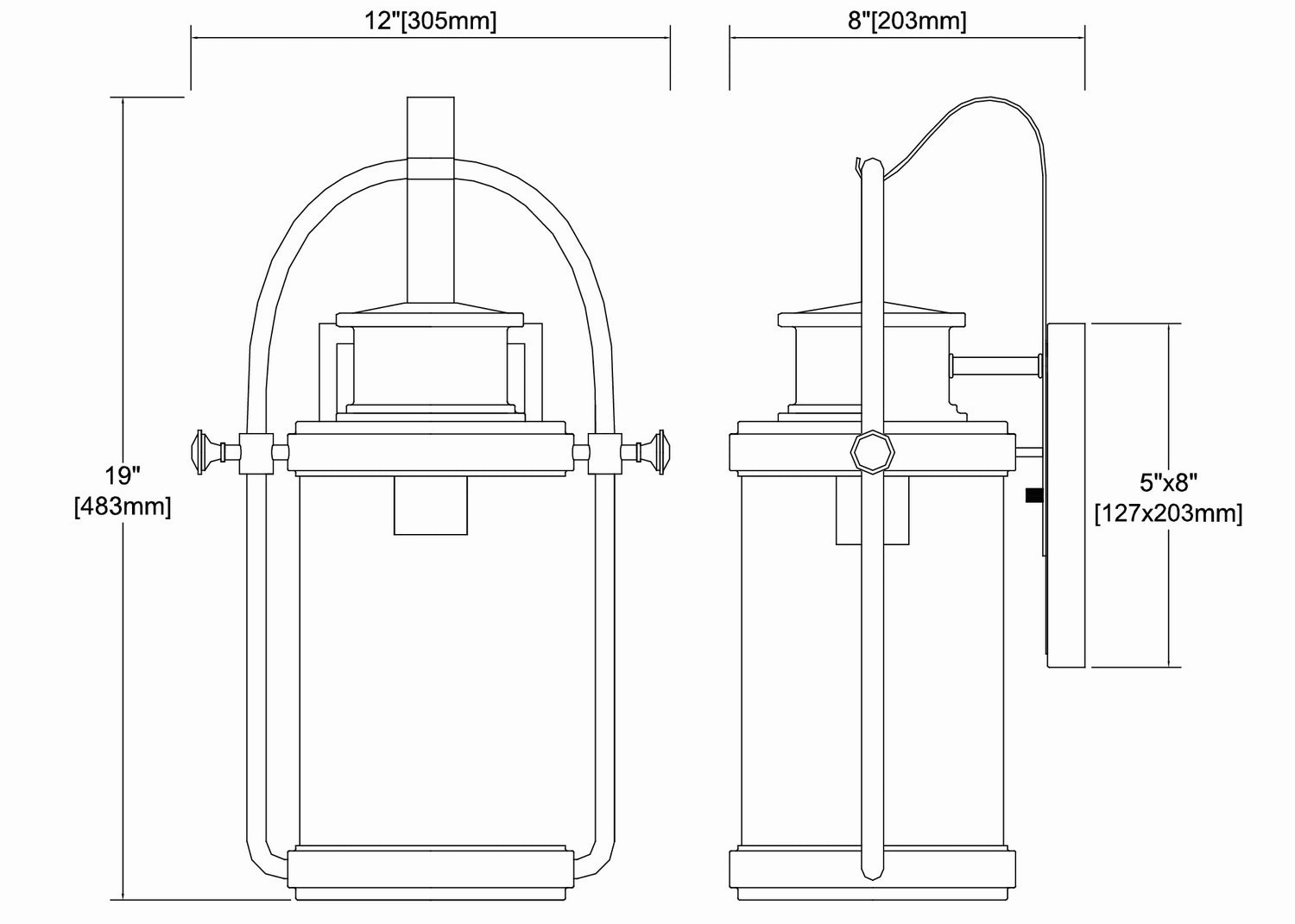 Wexford One Light Outdoor Wall Sconce Matte Black