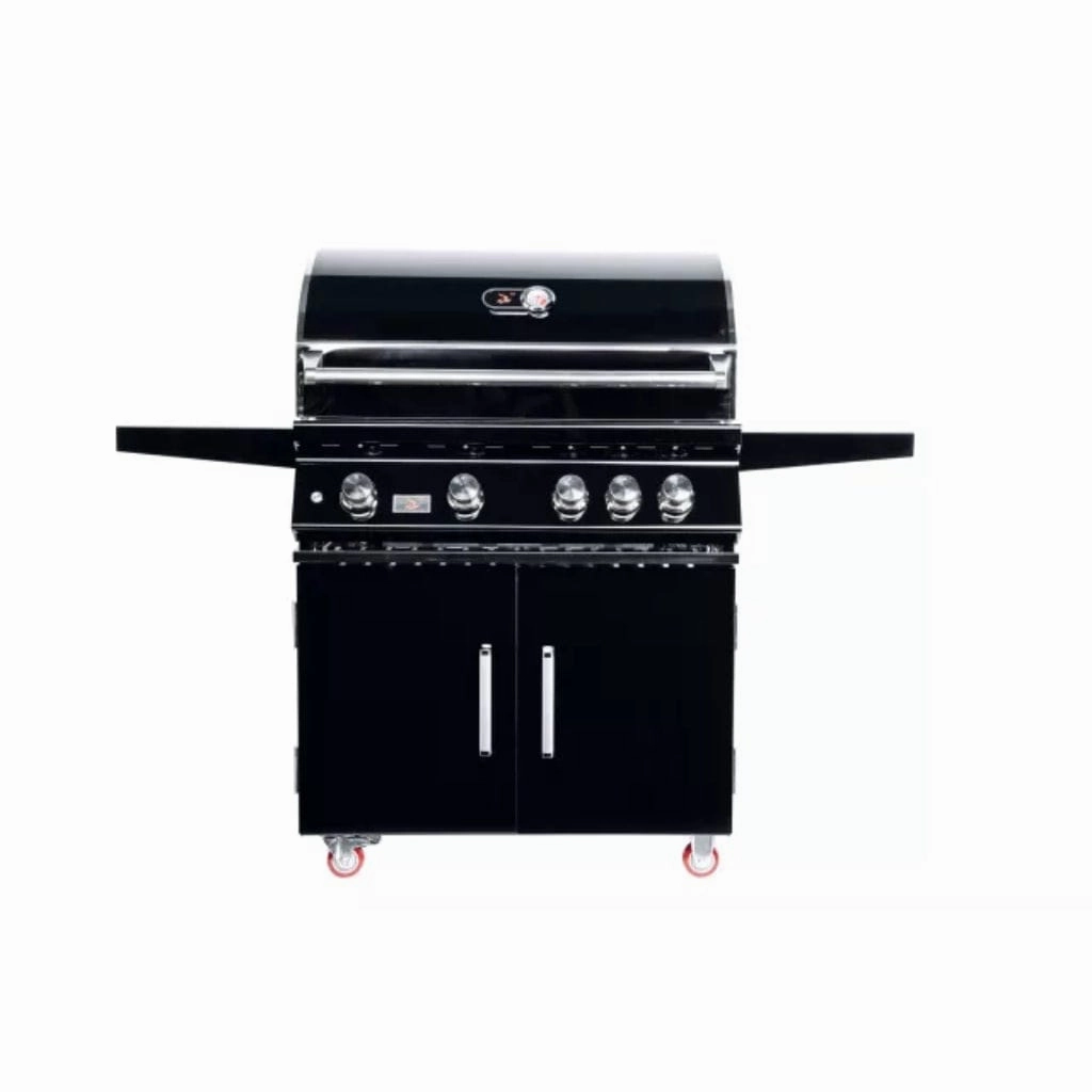Whistler by Bonfire Outdoor Black Series 34 inch 4-Burner Freestanding Natural Gas Grill with Infrared Rear Burner CBF4DD-B-NG