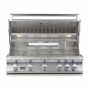 Whistler by Bonfire Outdoor Prime 500 42 inch 5-Burner Built-In Propane Grill with Infrared Rear Burner CBB500-LP stainless steel BBQ grill with side table