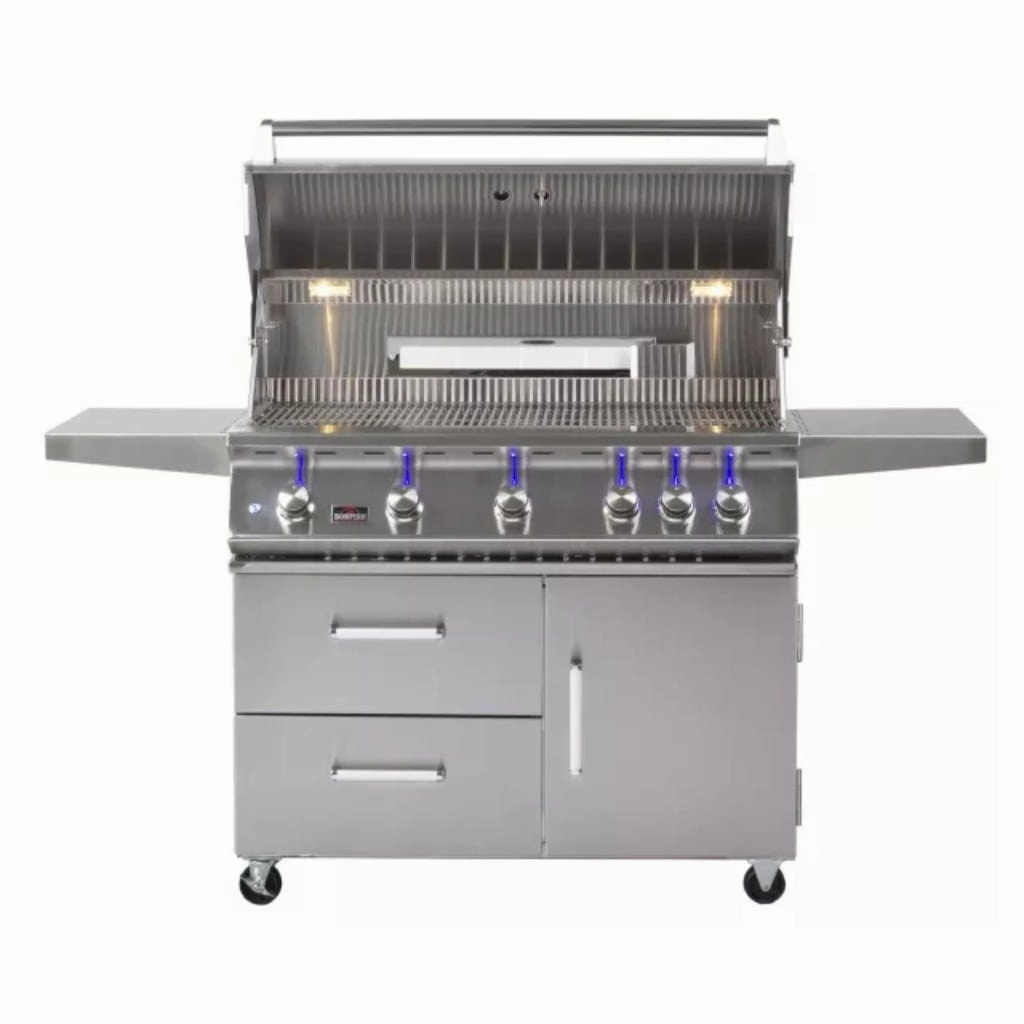 Whistler by Bonfire Outdoor Prime 500 42 inch 5-Burner Freestanding Natural Gas Grill with Infrared Rear Burner CBF500CDC-NG large capacity charcoal BBQ grills