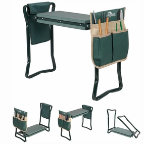 Widen Garden Kneeler Folding Garden Stools Bench and Seat with 2 Tool Pouches ergonomic garden hand tools for seniors