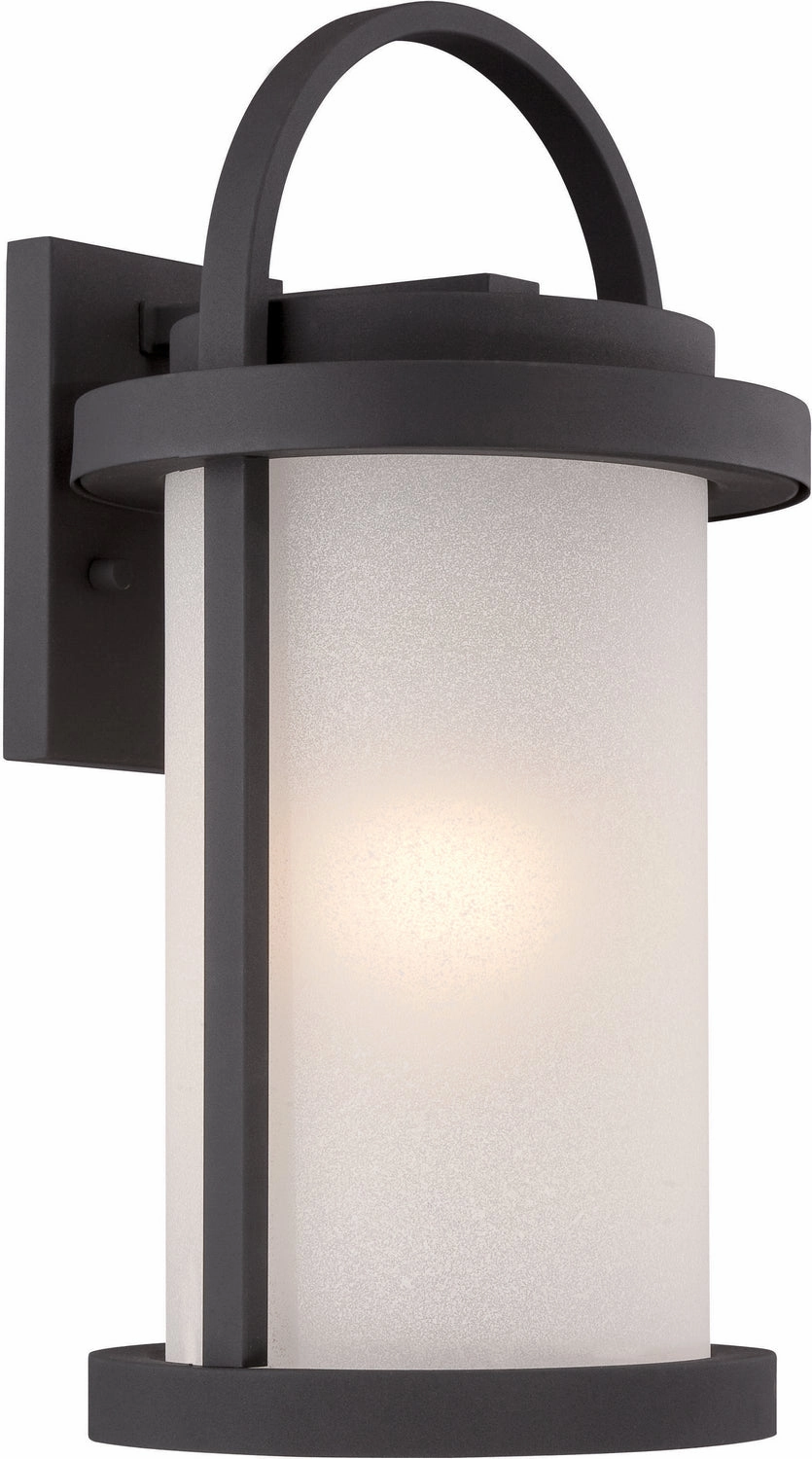 Willis LED Wall Sconce Textured Black / Antique White GlassOutdoor wall sconces with motion sensor