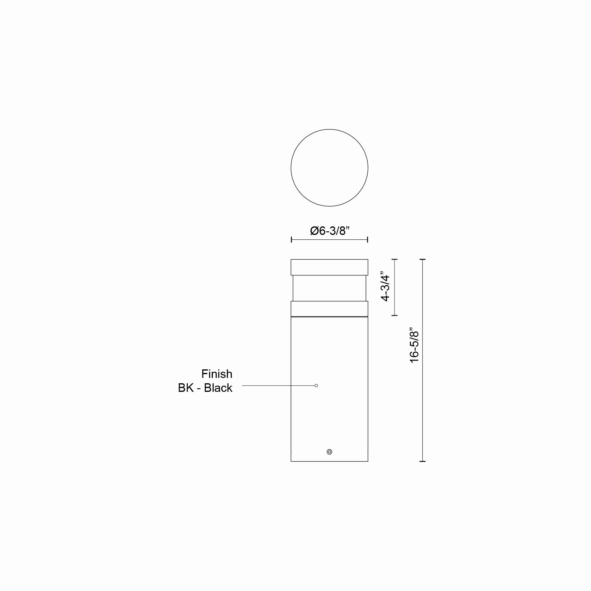 Windermere LED Exterior Bollard Black