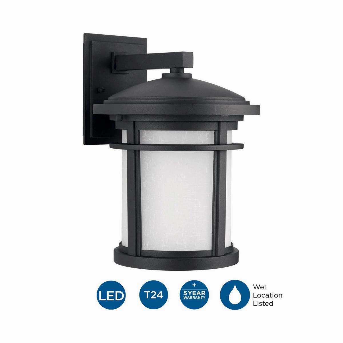 Wish Led LED Wall Lantern Black