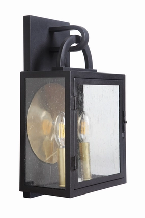 Wolford Two Light Wall Mount Textured BlackOutdoor wall sconces with motion sensor