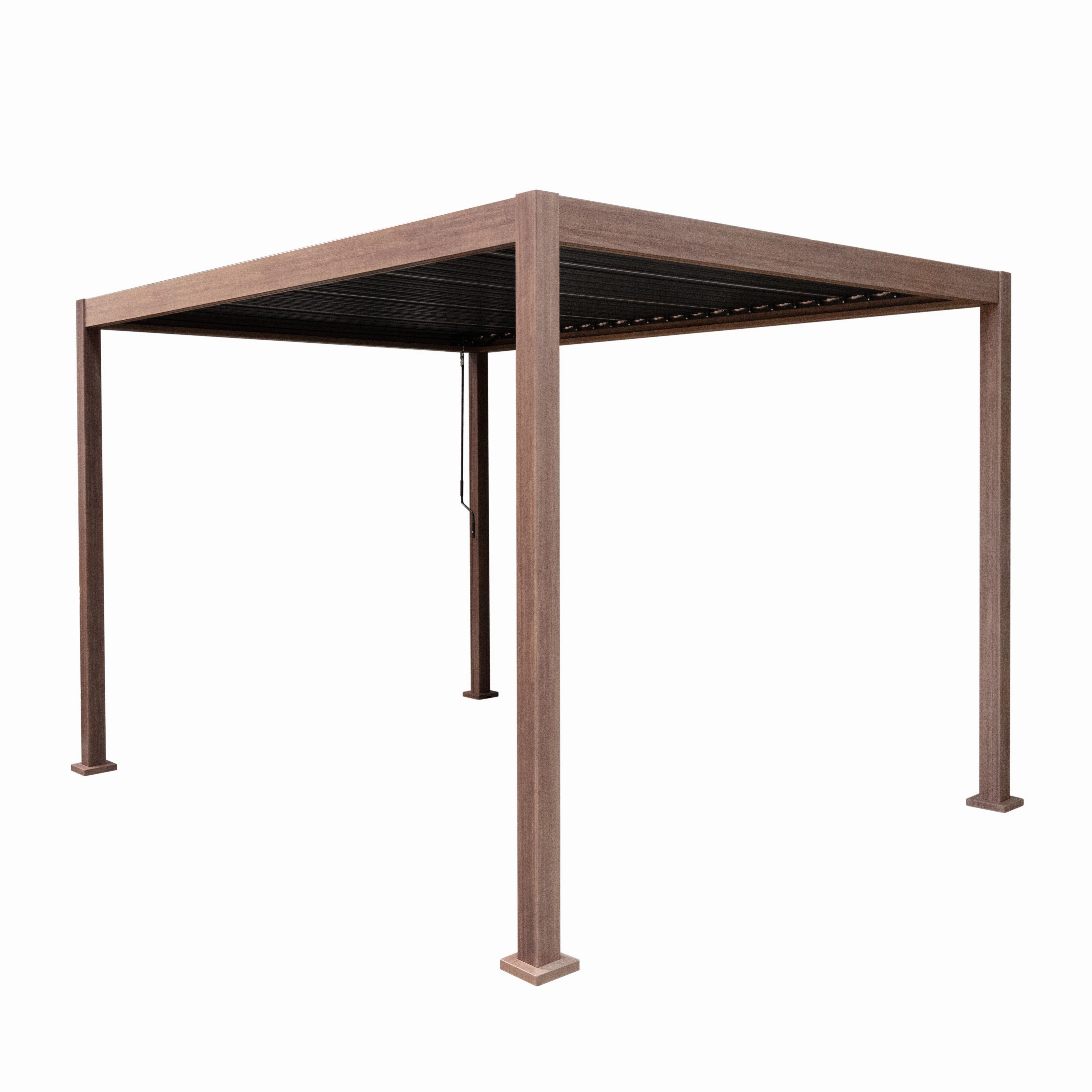 Wood Effect Aluminium Pergola 3m x 3moutdoor patio furniture set
