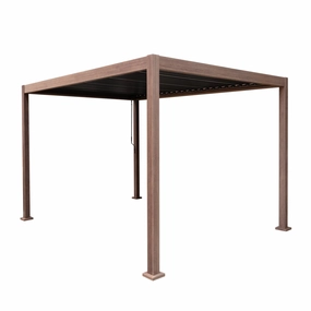Wood Effect Aluminium Pergola 3m x 3moutdoor patio furniture set
