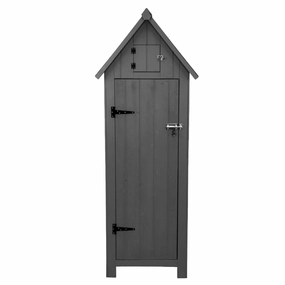 Wooden Garden Shed - Dark Grey compact outdoor storage solutions
