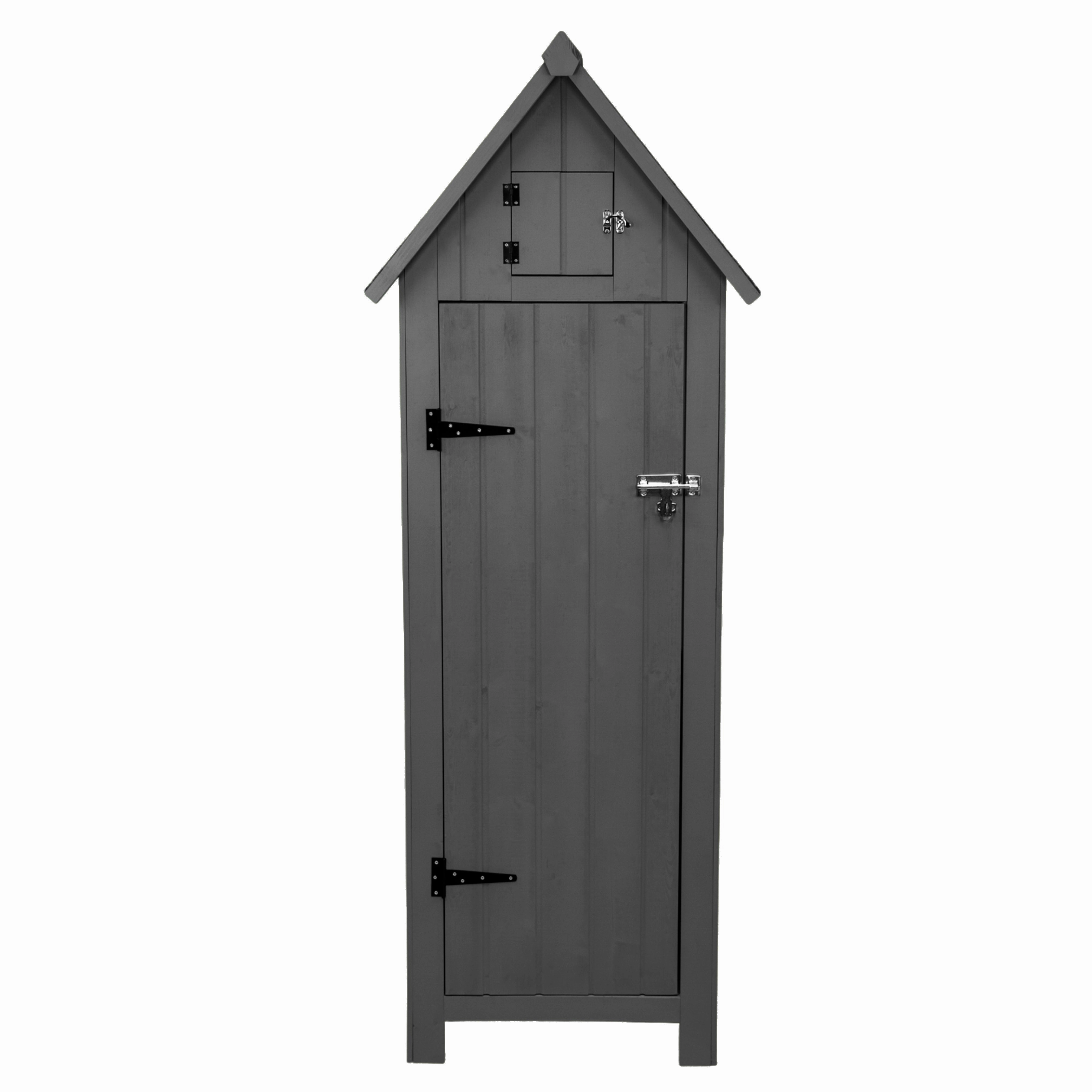 Wooden Garden Shed - Dark Grey compact outdoor storage solutions