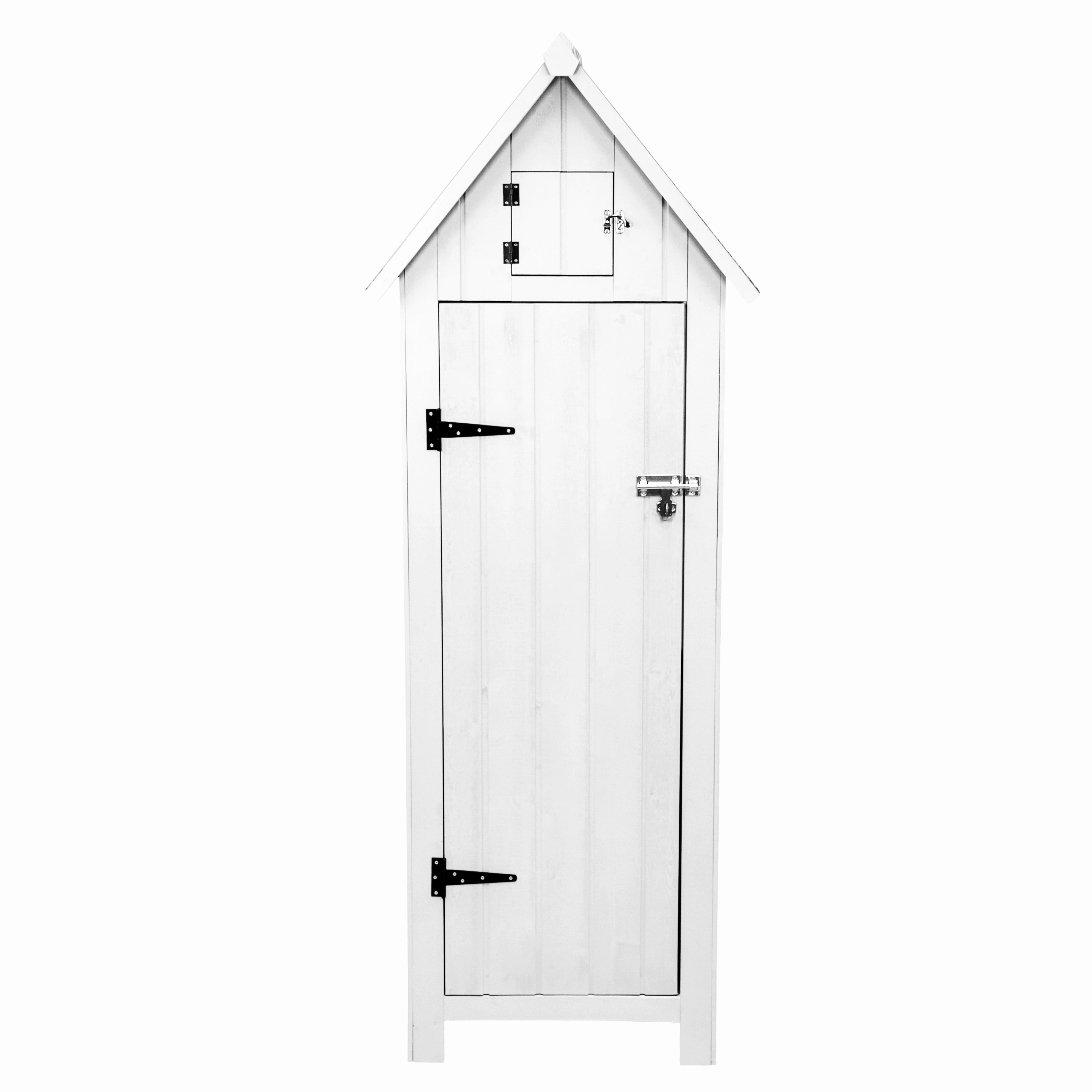 Wooden Garden Shed - White compact outdoor storage solutions