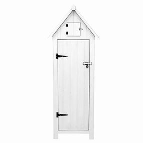 Wooden Garden Shed - White compact outdoor storage solutions