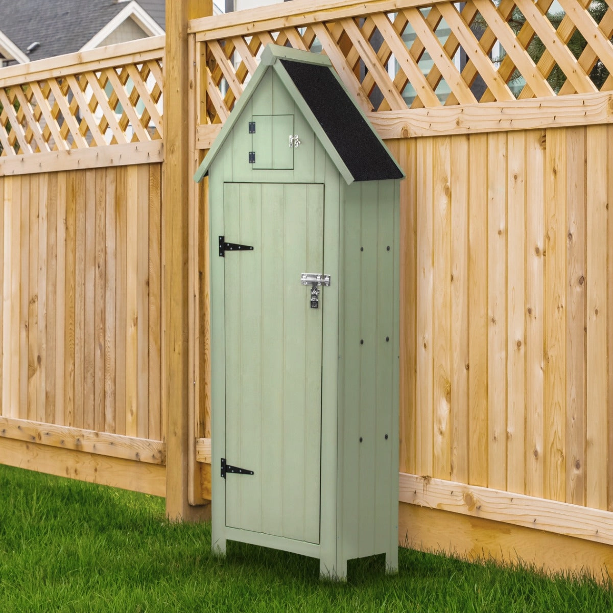 Wooden Garden Shed  Green