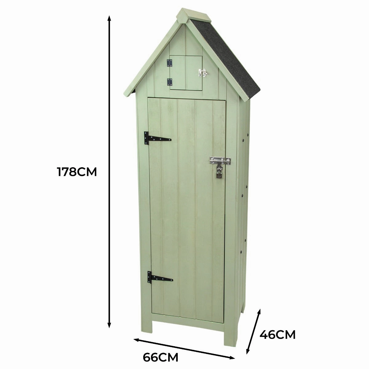 Wooden Garden Shed  Green