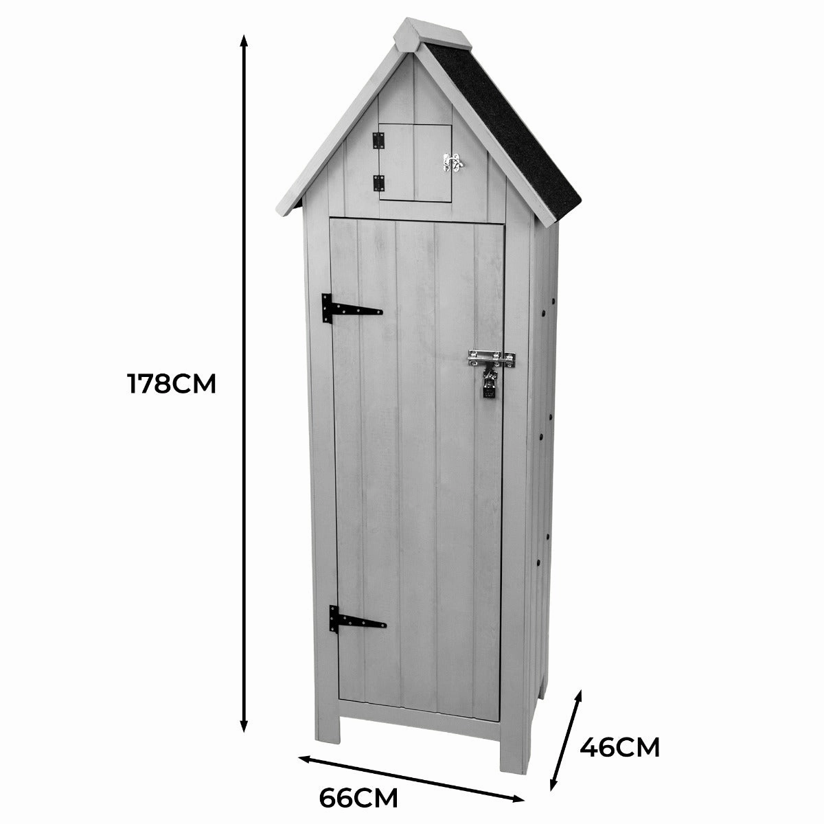 Wooden Garden Shed  Light Grey