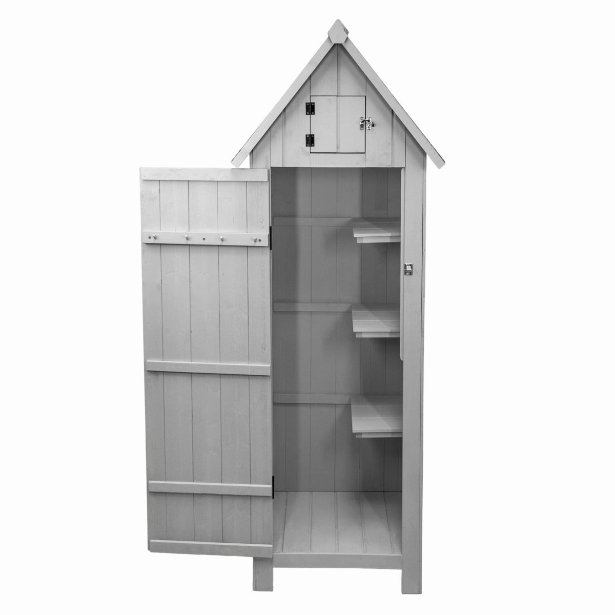 Wooden Garden Shed  Light Grey