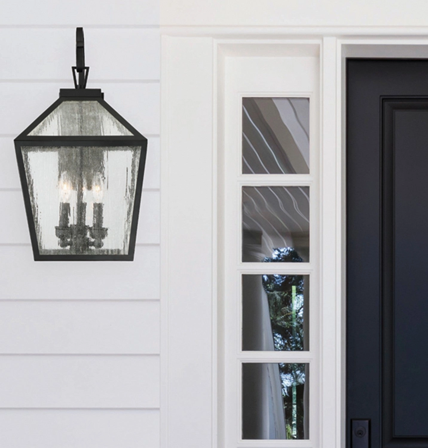 Woodstock Three Light Wall Lantern Black