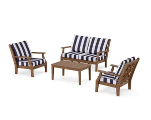 Wovendale 4-Piece Deep Seating Set with Loveseatoutdoor patio dining furniture set
