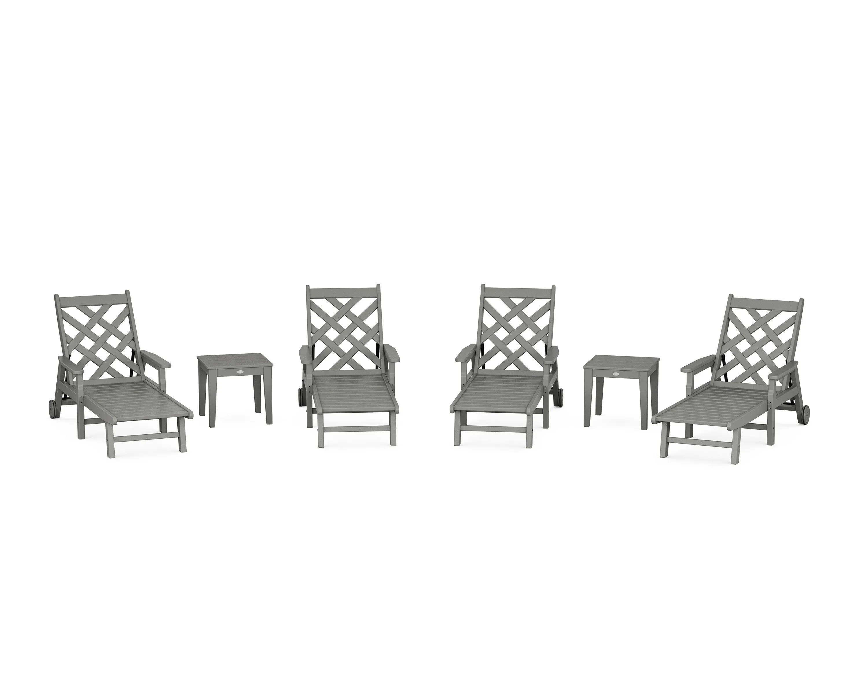 Wovendale 6-Piece Chaise Set with Arms and Wheelsoutdoor patio dining furniture set