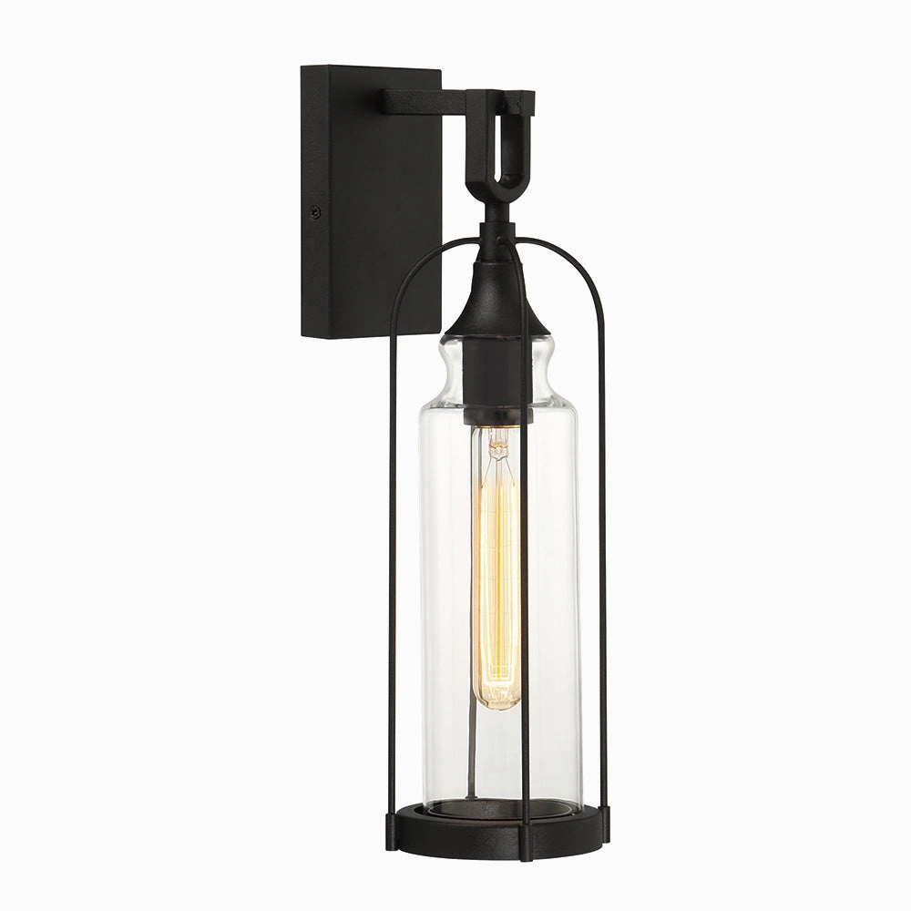 Yasmin One Light Outdoor Wall Sconce Satin Black