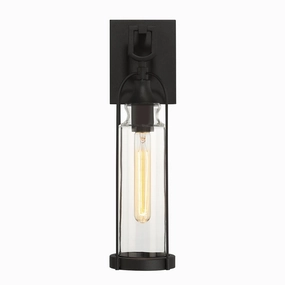 Yasmin One Light Outdoor Wall Sconce Satin BlackOutdoor wall sconces with motion sensor