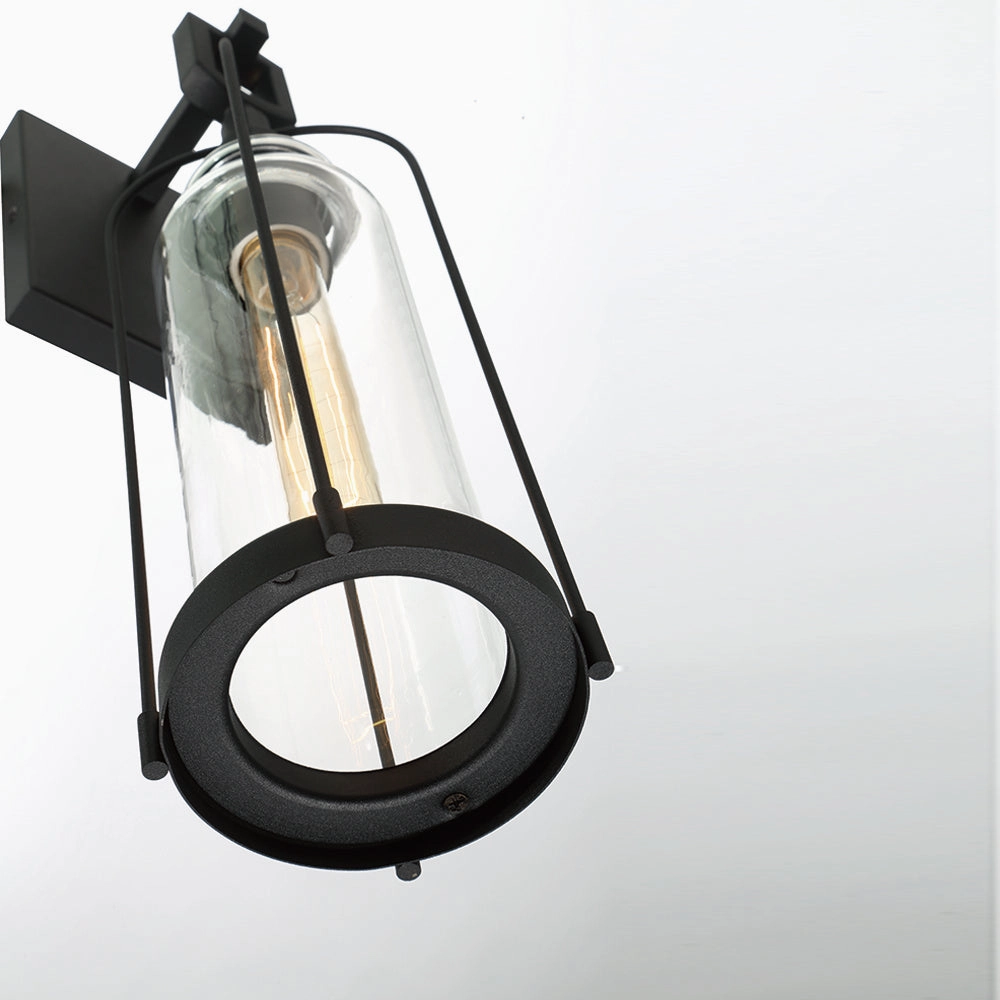 Yasmin One Light Outdoor Wall Sconce Satin Black