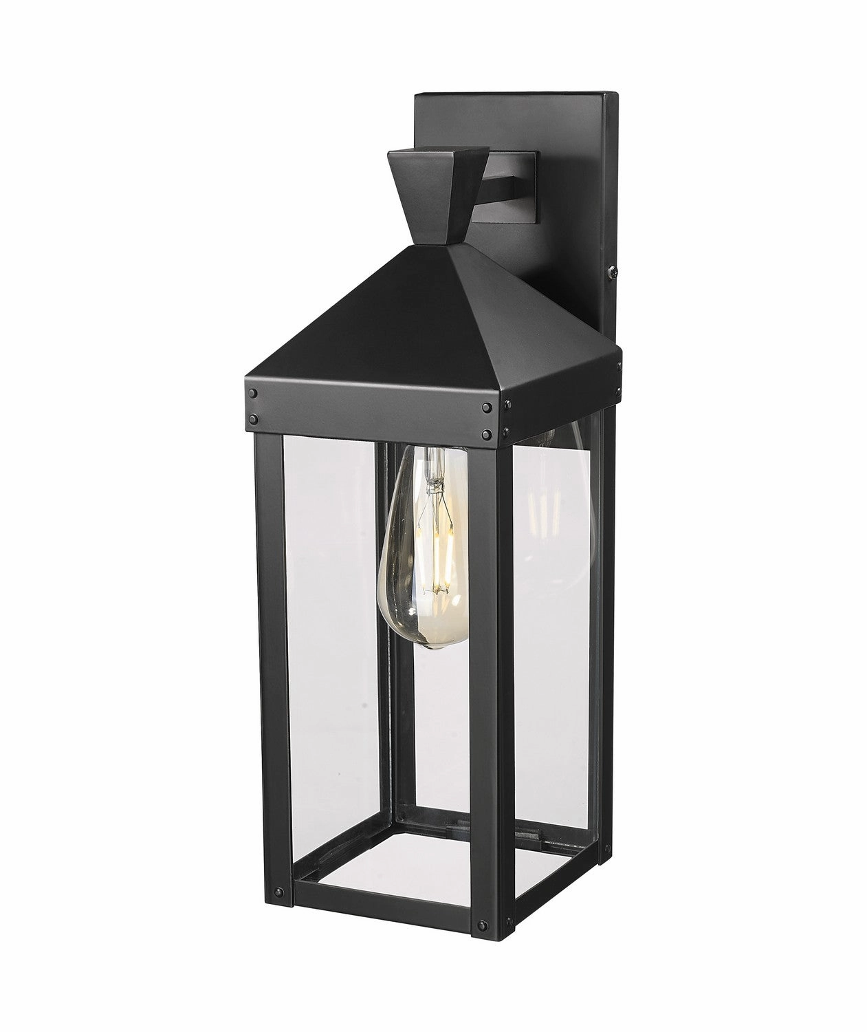Yates One Light Outdoor Wall Sconce PaintedBlackOutdoor wall sconces with motion sensor