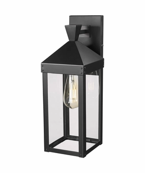 Yates One Light Outdoor Wall Sconce PaintedBlackOutdoor wall sconces with motion sensor
