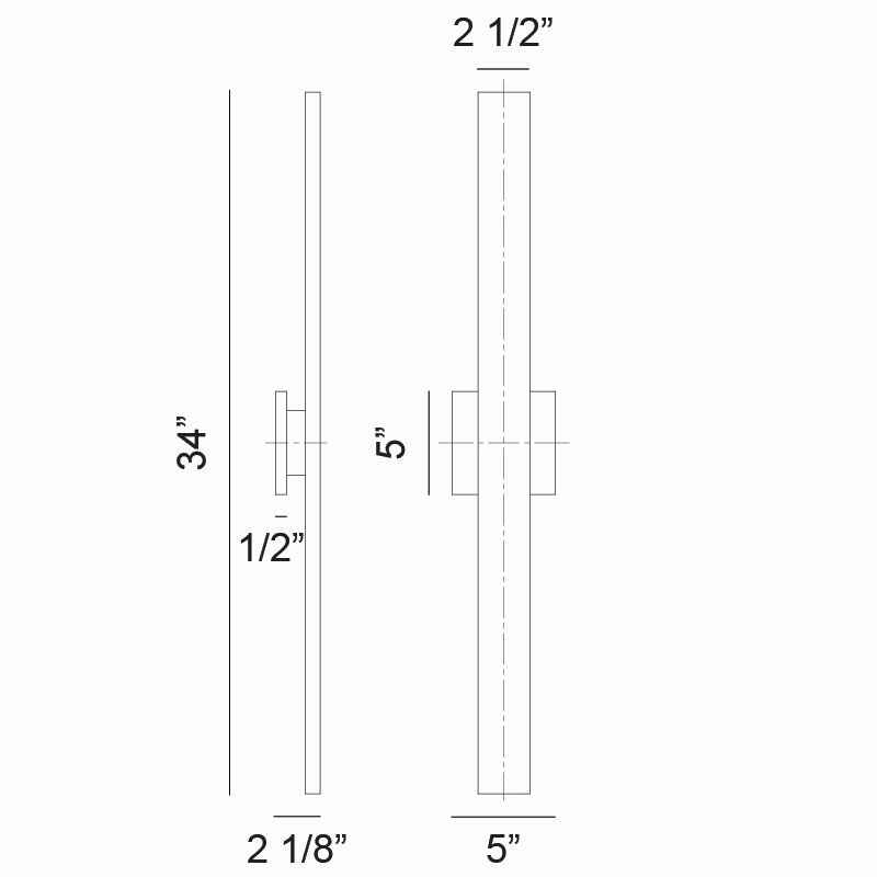 Zayden 2-Light Tall Outdoor Wall Light
