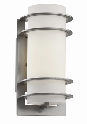 Zephyr One Light Wall Lantern SilverOutdoor wall sconces with motion sensor