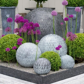 Zinc Leaf Balloutdoor garden decorative ornaments